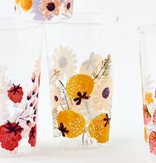 Berries and Florals Glass Tumbler - Image 5