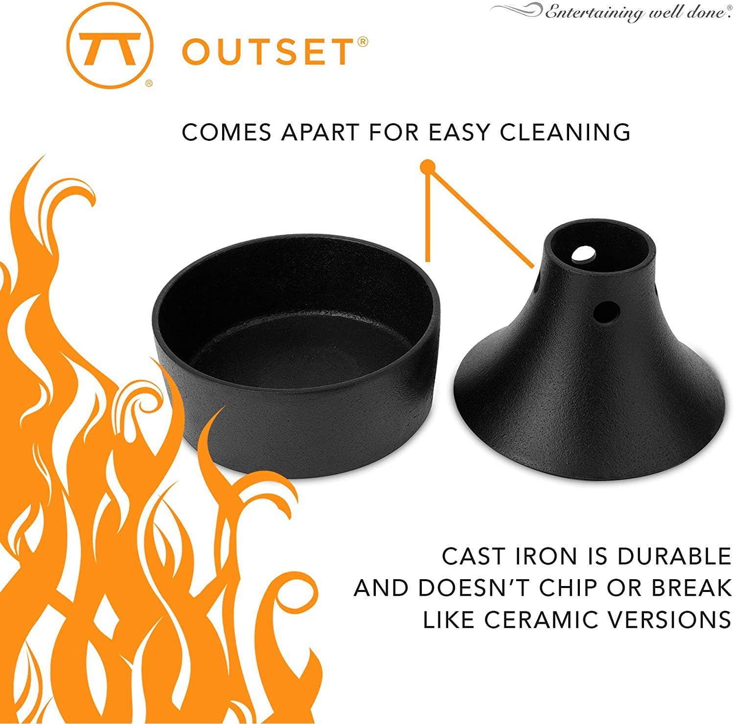 Outset Cast Iron Beer Can Chicken Holder and Flavor Infuser - Image 2