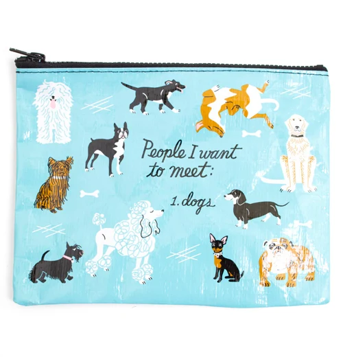 "People to Meet: Dogs" Zipper Pouch