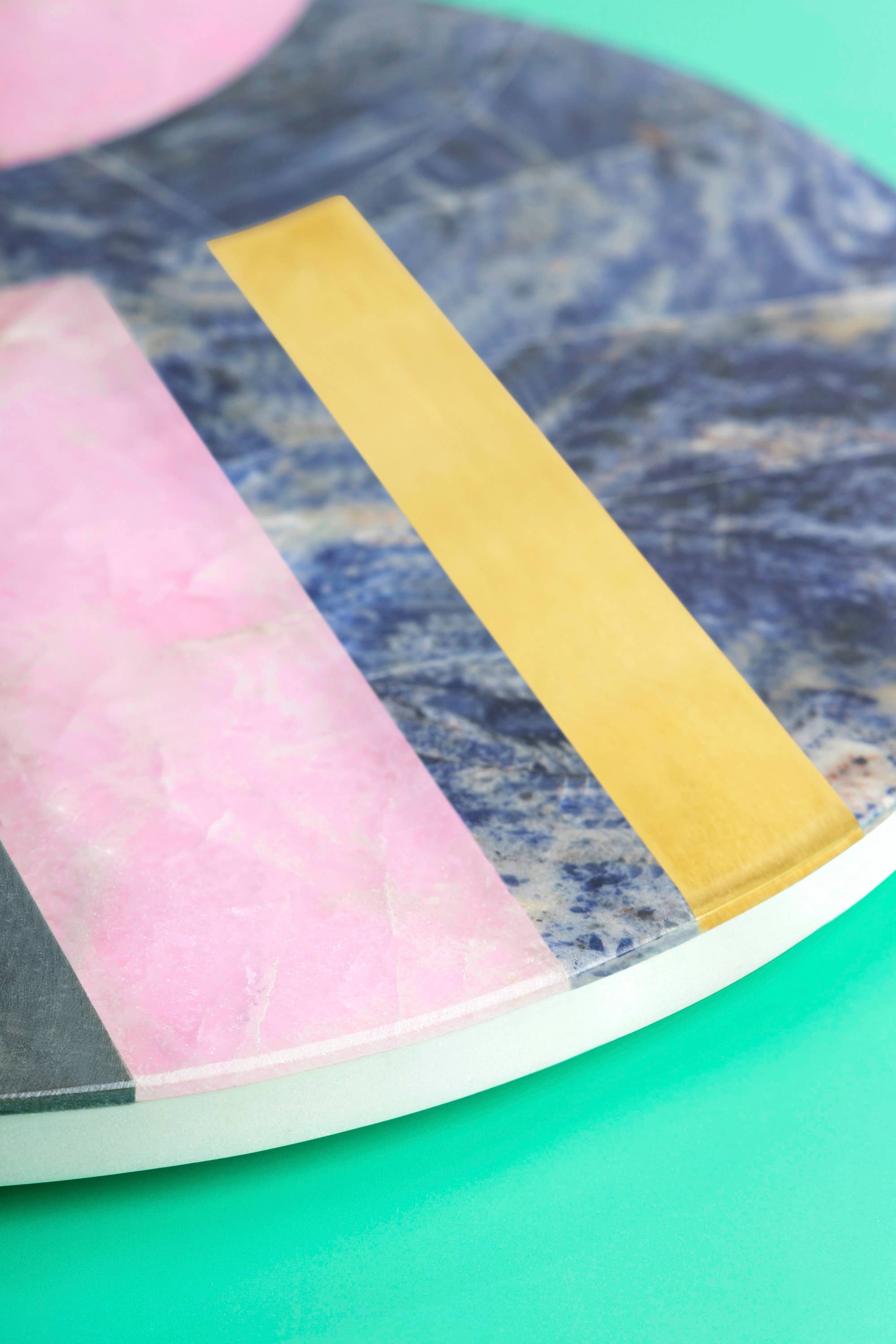 Round Colorful Marble Cheese Board, 12" - Image 3