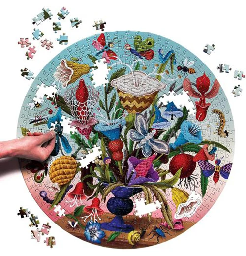 "Crazy Bug Bouquet" Puzzle, Round (500 Piece) - Image 2