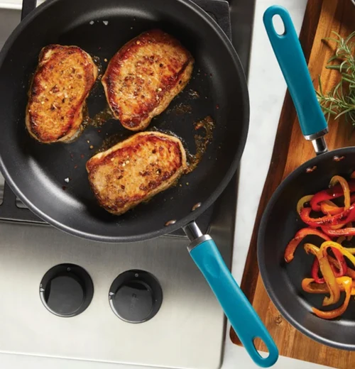 Teal Covered Stir Fry Pan - Image 2