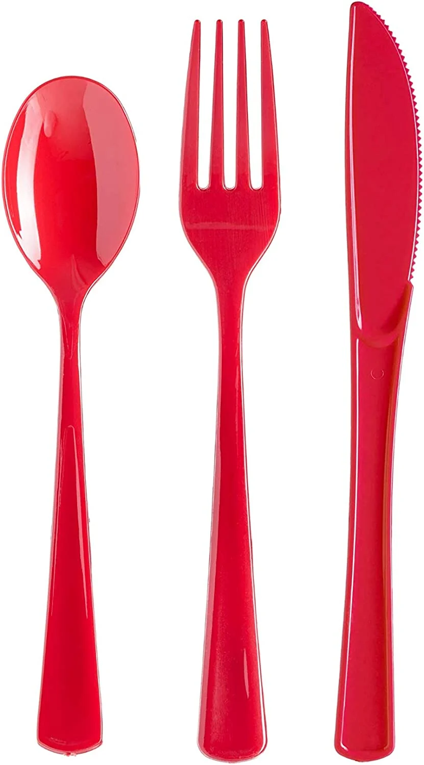 Red Cutlery on the Go Silverware - Image 2