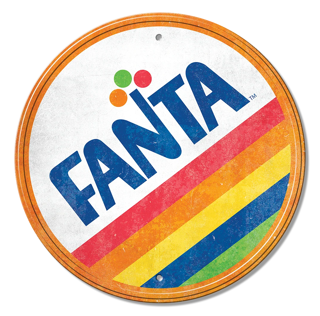 Round - Fanta Tin Sign