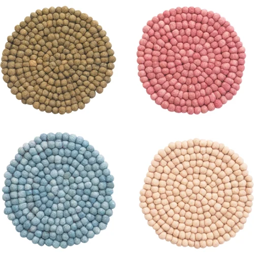 Round Wool Felt Trivets - Image 3