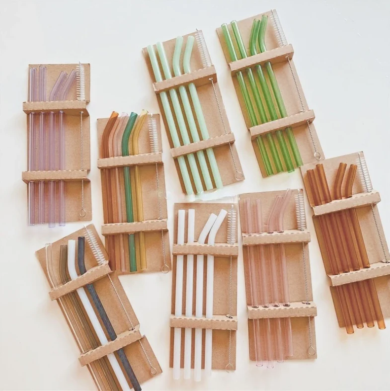 Set of 4 Glass Straws: Jade - Image 2