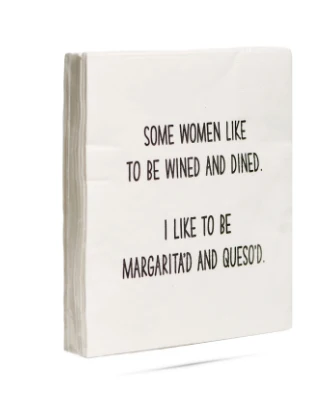 "Some Women Like to be Wined and Dined" Cocktail Napkins - Image 3