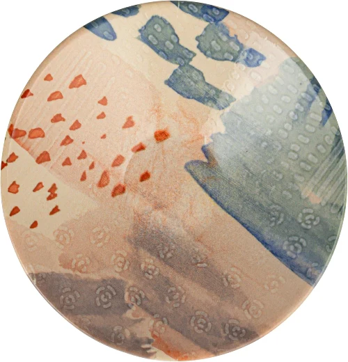 Stoneware Bowl w/ Abstract Design - Image 3