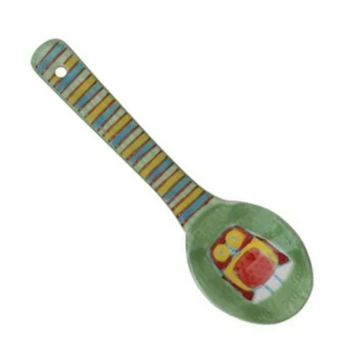 Stoneware Spoon with Painted Pattern - Image 3