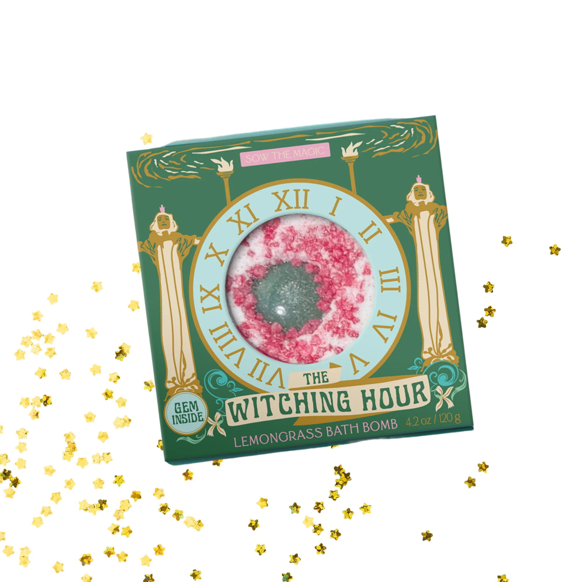 The Witching Hour Lemongrass Bath Bomb with Aventurine - Image 4