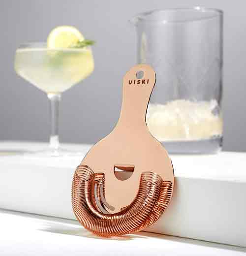 "Copper" Hawthorne and Bartending Strainer - Image 3