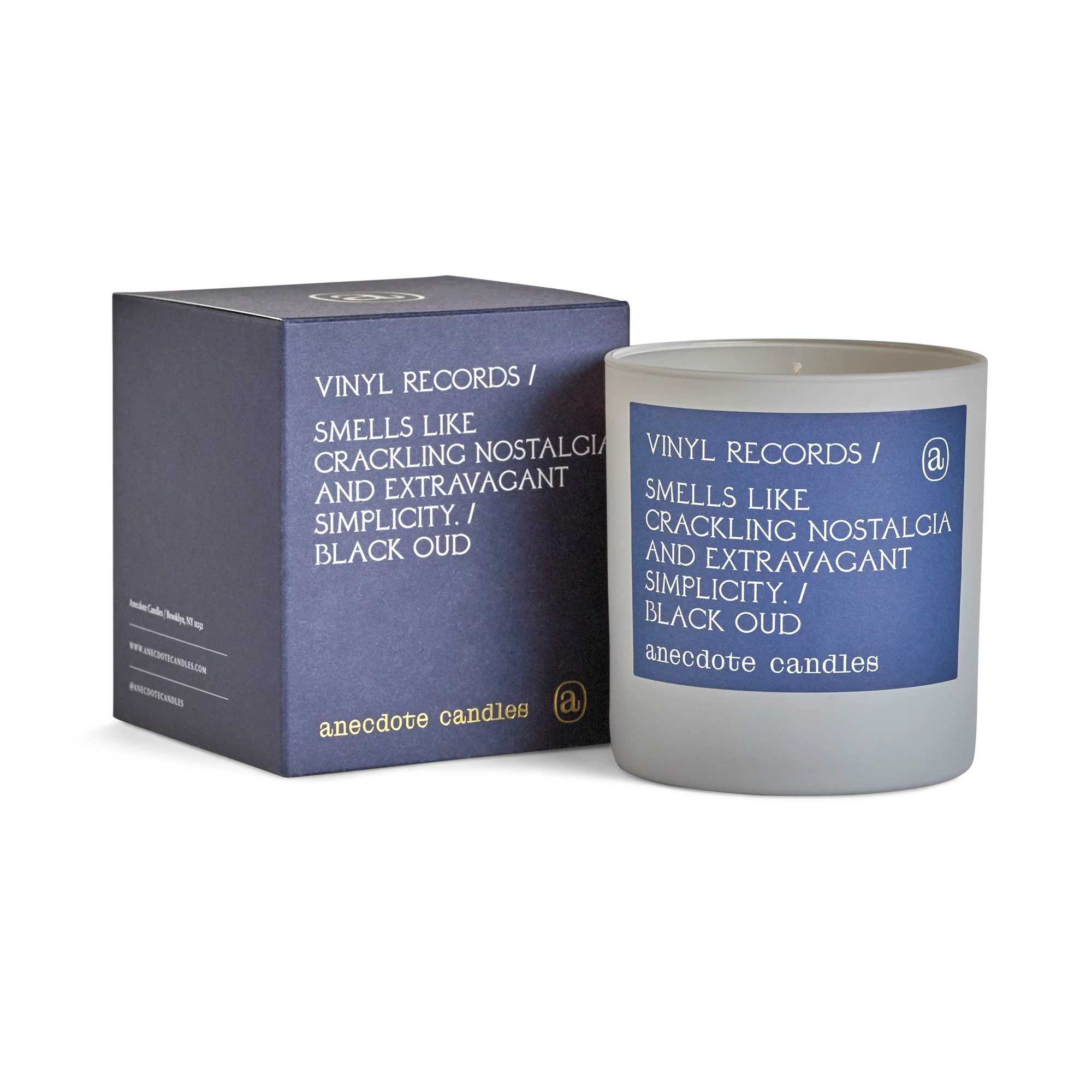 Vinyl Records (Black Oud) Candle: 7.8 oz Glass Jar - Image 3