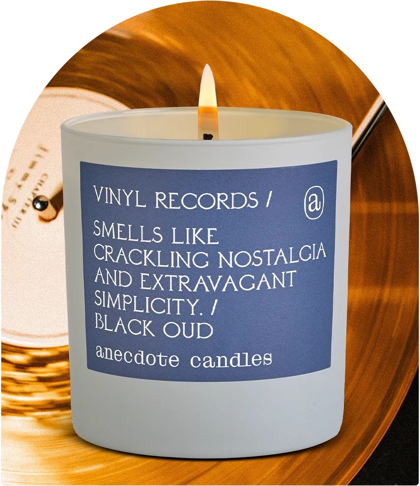 Vinyl Records (Black Oud) Candle: 7.8 oz Glass Jar - Image 9