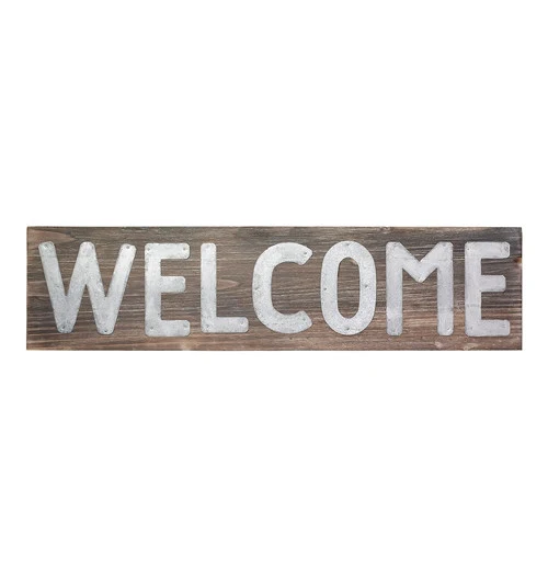Welcome Metal Pallet Sign