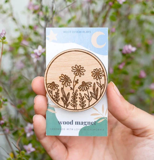 Wildflower Wood Nature Magnet - Image 2
