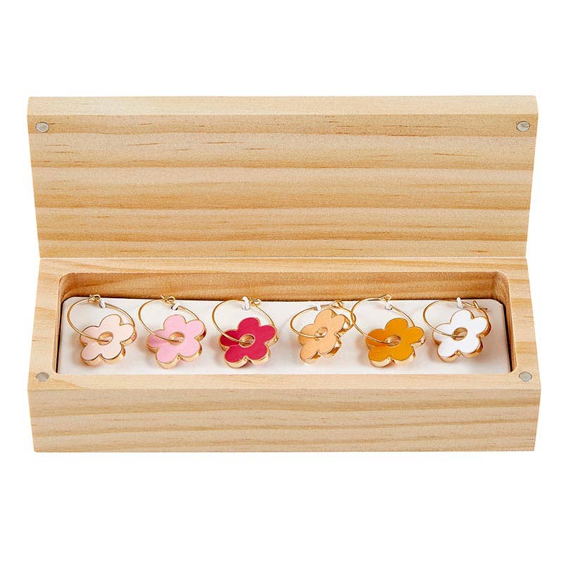 Wine Charms in Wood Box - Charmed - Set of 6 - Image 2