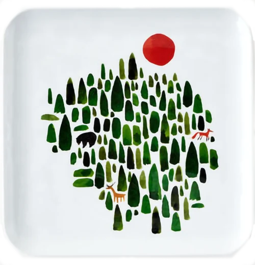 HOLIDAY Winter Forest Square Platter