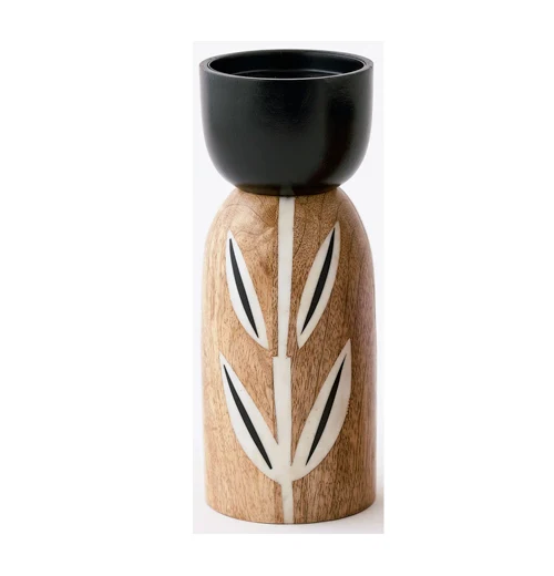 Wood Pillar Candle Holder - Image 3